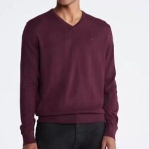 Brooks Brothers Deep Red V-Neck Sweater